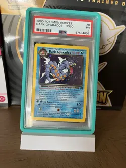2000 POKEMON ROCKET #8 DARK GYARADOS-HOLO PSA 1 WOTC SWIRL With Guard 🔥 - Image 1