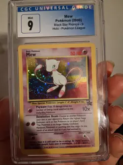 Pokemon Mew Black Star Promo #9 Holo Pokemon League 2000 English CGC 9 - Image 1
