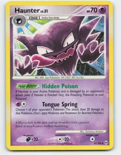 2009 Pokemon, Arceus, #41/99 Haunter, Uncommon (b) - Image 1