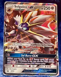 Pokemon TCG Solgaleo-GX SM16 SM Black Star Promos Holo HP - Image 2