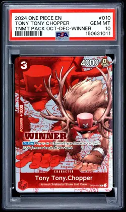 Tony Tony.Chopper (Winner Pack 2024 Oct.-Dec.) OP04-010 One Piece Promo PSA 10 - Image 1