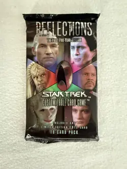 Star Trek CCG Reflections Booster Pack of 18 cards Decipher New Factory Sealed - Image 1