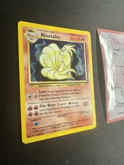 Pokemon Card Ninetales 12/102 Base Set Holo Rare 062💎NM LP +💎 - Image 2