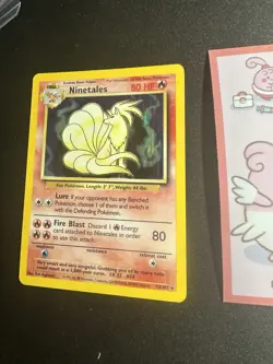 Pokemon Card Ninetales 12/102 Base Set Holo Rare 062💎NM LP +💎 - Image 3