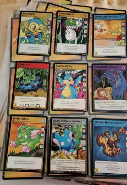 Neopets Trading Card Game Mixed Lot Binder 68 Pages Of Cards - Image 5