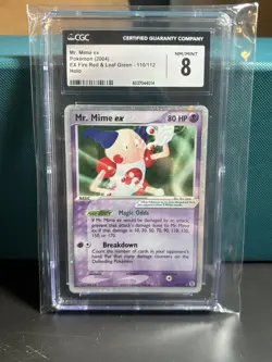 CGC 8 MINT Mr. Mime ex 2004 EX Fire Red & Leaf Green 110/112 Holo Pokemon Card - Image 1