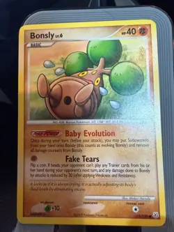Bonsly 71/130 Diamond & Pearl Regular Common Pokemon TCG Card 2007 - Image 1