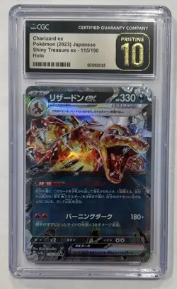 CGC 10 Pristine Charizard ex 115/190 Shiny Treasure ex 2023 Pokemon Card - Image 1