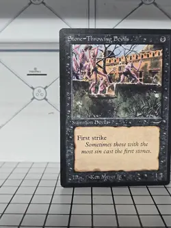 MTG Stone Devils (Dark) - Arabian Nights - Black Creature Card #33 M/NM - Image 3