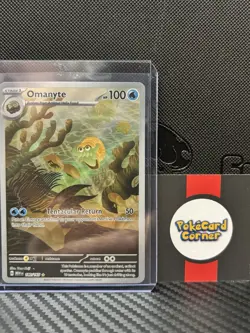 Pokemon TCG Omanyte Scarlet & Violet 151 Illustration Rare Card 180/165 NM - Image 1
