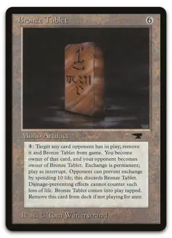 Bronze Tablet (NM) Antiquities ATQ Magic MTG - Image 1