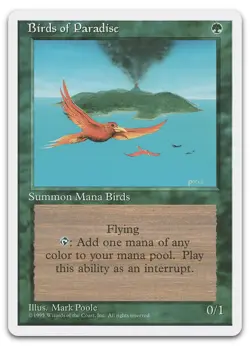 Birds of Paradise #118 (NM) Fourth Edition 4ED Magic MTG - Image 1