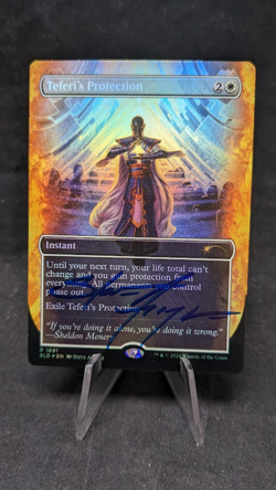 Teferi's Protection (1691) (Rainbow Foil) - MTG Magic - Signed by Artist - NM - Image 1