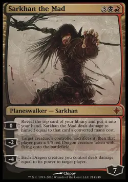MTG Magic - Sarkhan the Mad - Rise of the Eldrazi - Mythic Rare - NM - Image 1