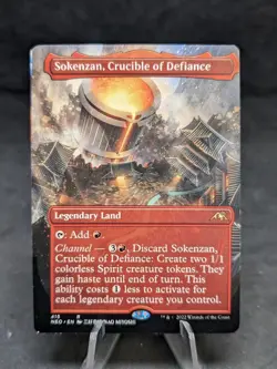 Sokenzan, Crucible of Defiance | MTG Magic Neon Dynasty | Miscut | NM - Image 1