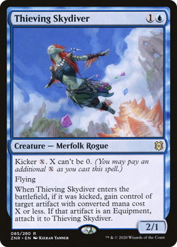 Thieving Skydiver #85 (Foil) (MP) Zendikar Rising ZNR Magic MTG - Image 1