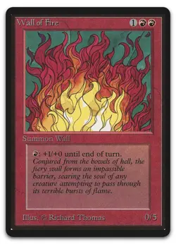 Wall of Fire (NM) Beta Edition LEB Magic MTG - Image 1