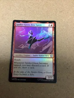 MTG Spider-Man - Spider-Gwen, Free Spirit - SPM 90 - FOIL - Image 1