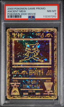 2000 Pokemon Ancient Mew PSA 8 NM-MT Pokemon Movie Game Promo Double Holo Card - Image 1