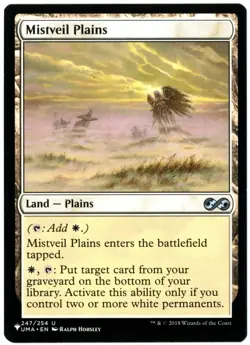 Mistveil Plains NM The List MTG Magic the Gathering Land English Card - Image 1