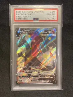 Pokemon Card Charizard V PSA 10 SSR s4a 307/190 2020 SWSH Shiny STAR JP Ver - Image 1