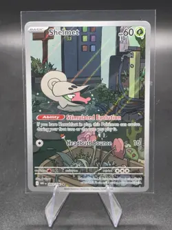 Shelmet 93/86 Illustration Rare Full Art Holo White Flare Pokemon TCG Card NM - Image 1