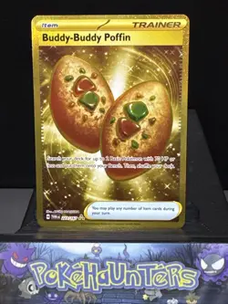Pokemon Card Buddy-Buddy Poffin 223/167 Twilight Masquerade Holo Near Mint - Image 1