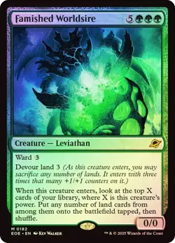 Famished Worldsire Foil Edge of Eternities NM MTG - Image 1