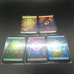 MTG Stained Glass Showcase Full Art Land FOIL Set of 5 Dominaria United Japanese - Image 1