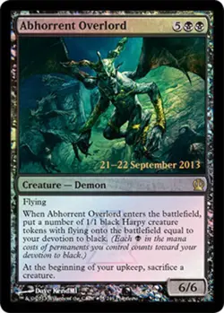 4x MTG Abhorrent Overlord - Foil - Prerelease Promo, Moderate Play, English Prom - Image 1