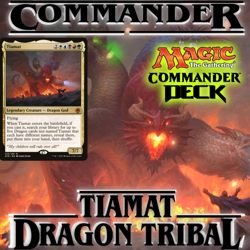 Tiamat MTG EDH Commander Deck! Tribal Flame Dragons! Magic The Gathering - Image 1
