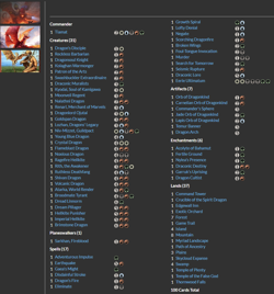 Tiamat MTG EDH Commander Deck! Tribal Flame Dragons! Magic The Gathering - Image 2