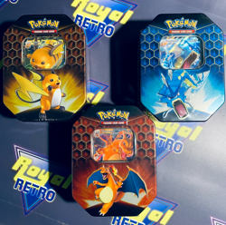 Pokemon TCG Hidden Fates Tin Set of 3 Charizard, Gyarados & Raichu 🌟 New Sealed - Image 1