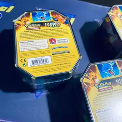 Pokemon TCG Hidden Fates Tin Set of 3 Charizard, Gyarados & Raichu 🌟 New Sealed - Image 5