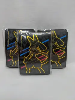 Lot Of (3) (65) Packs Pokemon Crown Zenith Lucario Standard Size Sleeves - Image 1