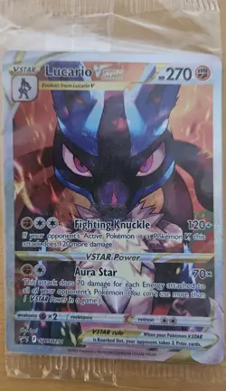 Pokemon TCG Lucario Vstar Sword & Shield Swsh291 Holo Promo - Image 3