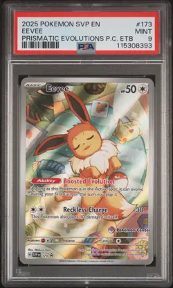 2025 POKEMON SVP EN-SV BLACK STAR PROMO #173 EEVEE PRISMATIC EVOLUTIONS P.C. ETB - Image 1