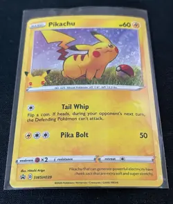 2020 pokemon pikachu tail whip holo foil rare - Image 1