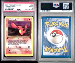 2000 POKEMON ROCKET #50 CHARMANDER 1ST EDITION PSA 9 - Image 3
