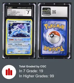 Pokemon Secret Wonders 19/132 Suicune 2010 Cracked Ice Holo CGC 7 NEAR MINT - Image 1