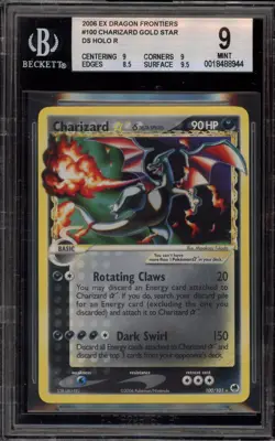Pokemon Charizard Gold Star EX Dragon Frontiers Holo Rare #100 BGS 9 Mint - Image 1