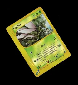 RARE 2002 Pokemon AQUAPOLIS SCYTHER REVERSE HOLO E READER 106/147! PLAYED - Image 1