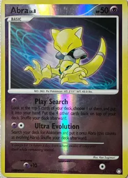 Abra 69/123 Reverse Holo Common Mysterious Treasures Pokemon TCG - Image 1