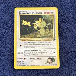 Pokemon TCG Giovanni's Meowth 43/132 Gym Challenge NM - Image 1