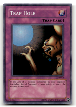 Trap Hole LOB-058 Unlimited Super Rare The Legend of Blue Eyes White Dragon Near - Image 1