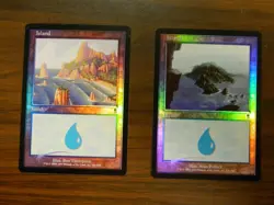 MTG FOIL Onslaught Island x2 (335, 336) Unplayed Excellent - NM Condition - Image 1