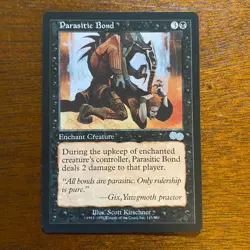 Parasitic Bond NM+ NEVER PLAYED MTG Urza's Saga Magic VINTAGE FAST SHIPPING - Image 1