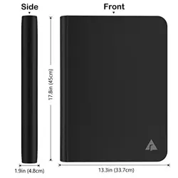 Premium 1000+ Pockets Card Binder, 16-Pocket Ringless Trading Card Album Black - Image 3