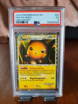 2010 Pokemon HG & SS Raichu Prime #83 PSA 5 - Image 1