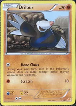 Drilbur (#25) 25/30 BW Trainer Kit: Excadrill & Zoroark Regular - Pokemon Card - Image 1